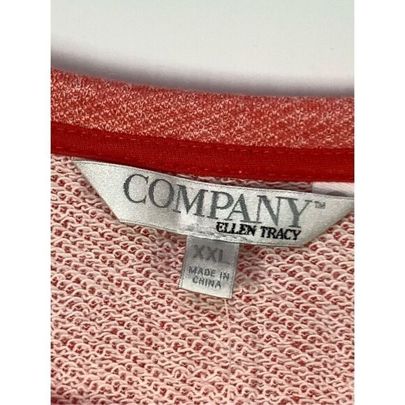 Box 001 Ellen Tracy Company Women's Long Sleeve Embellished Sweater Coral XX-Lar - Picture 4 of 8